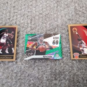 Card Lot of (3) cards- (Kyrie Irving) (Patrick Ewing) and (Charles Oakley)